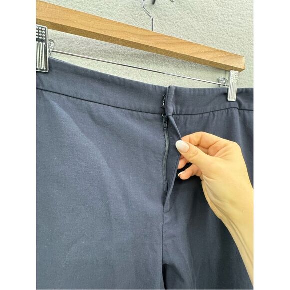 Lewit Womens Navy Blue Flat Front Straight Leg Trouser Dress Pants Size 16 - Picture 6 of 9